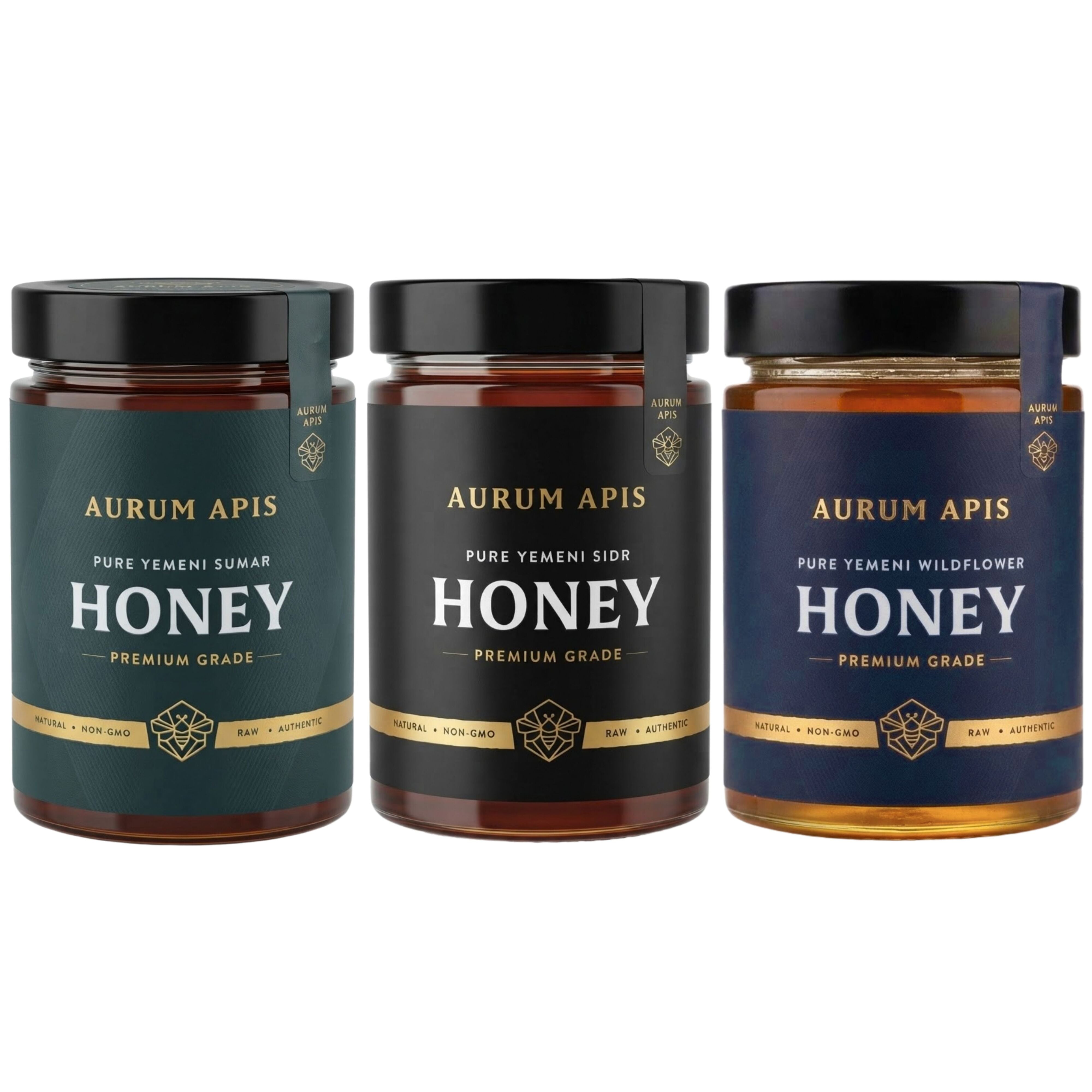 Yemeni Honey Gift Box – Premium 3-Jar Honey Gift Set