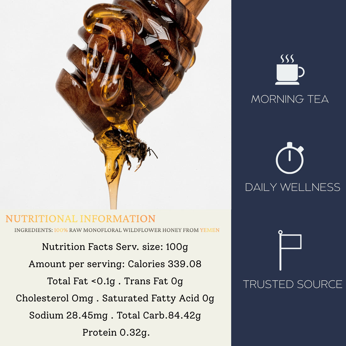 Yemeni Wildflower Honey 100% Raw Organic Pure Honey