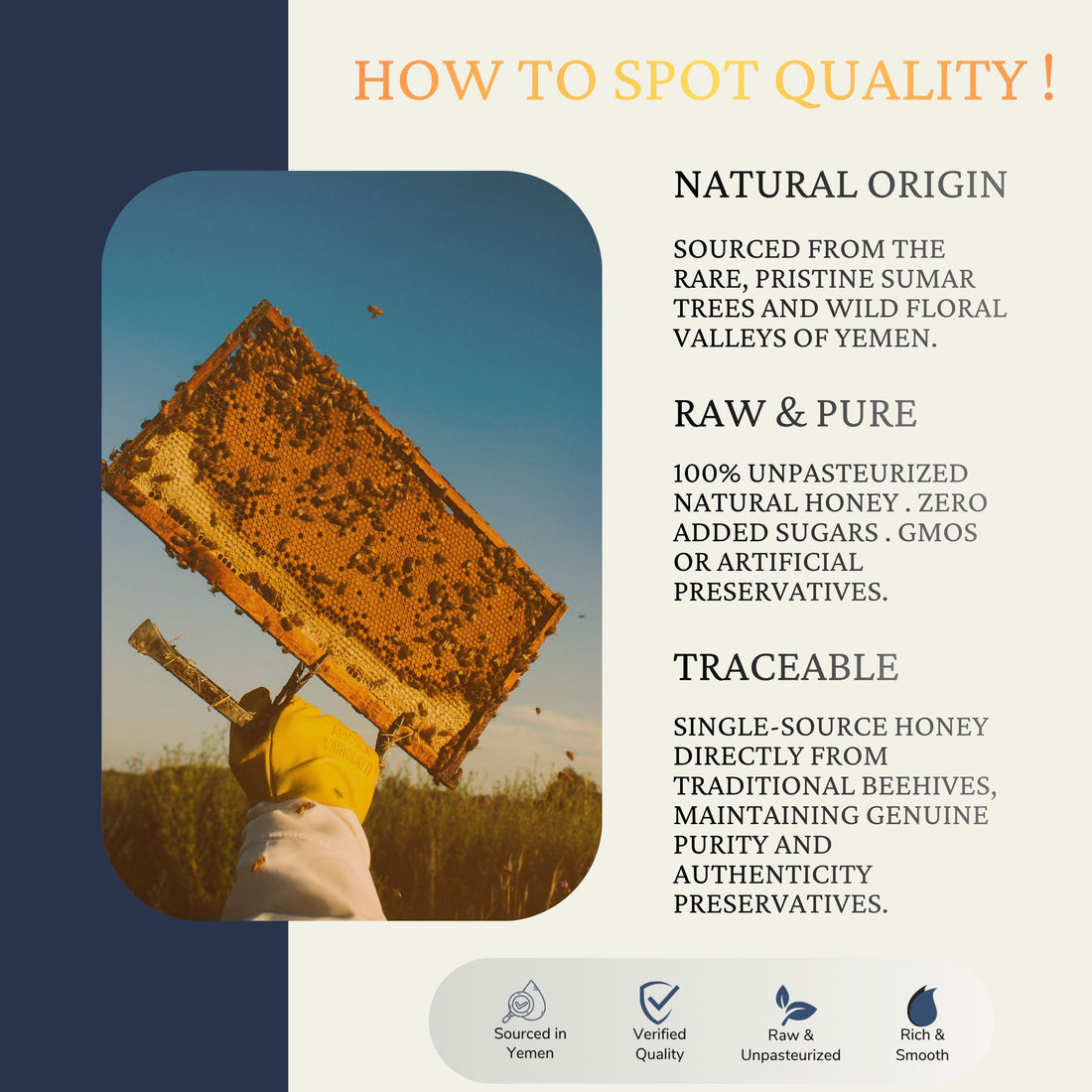 Yemeni Wildflower Honey 100% Raw Organic Pure Honey