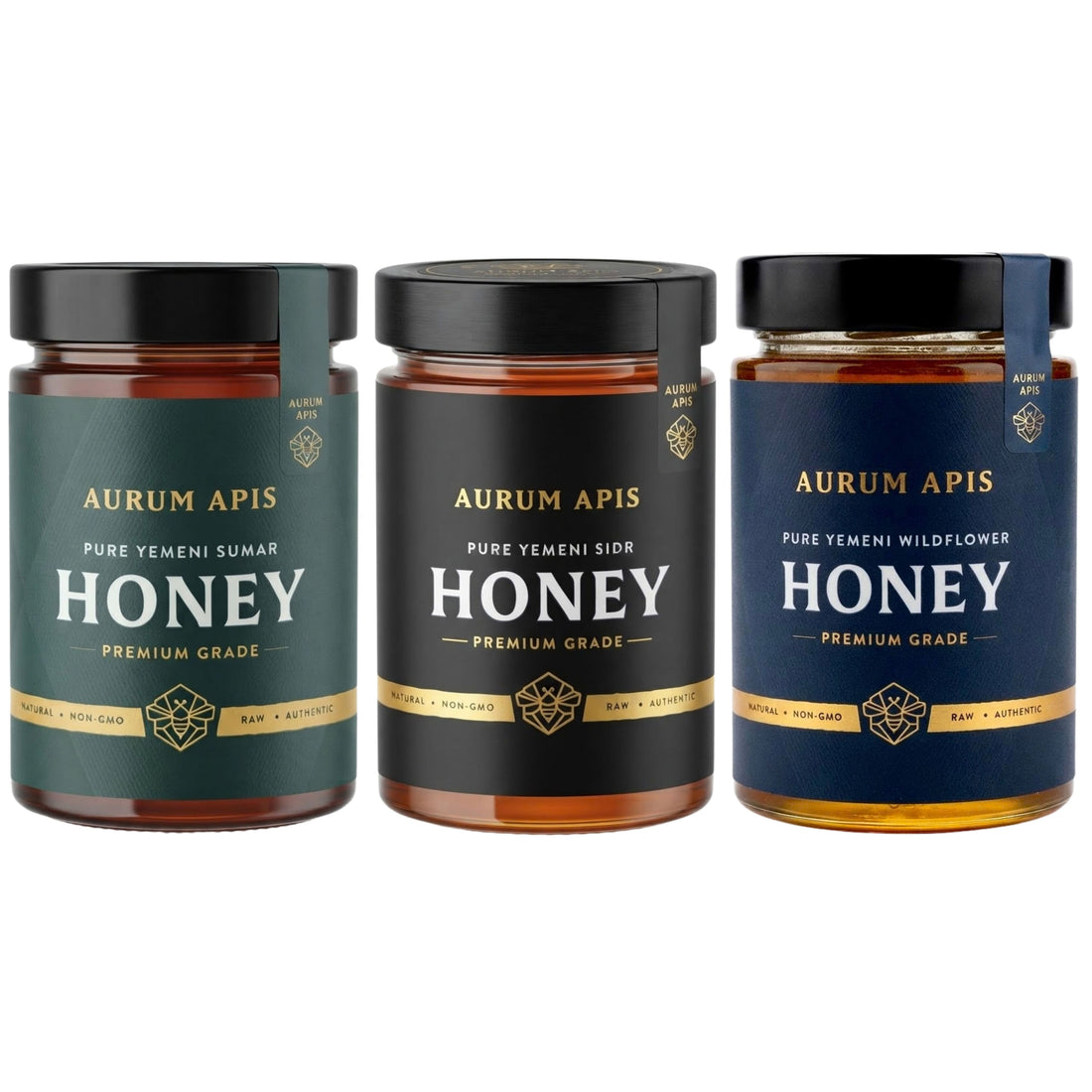 Yemeni Honey Gift Box – Premium 3-Jar Honey Gift Set