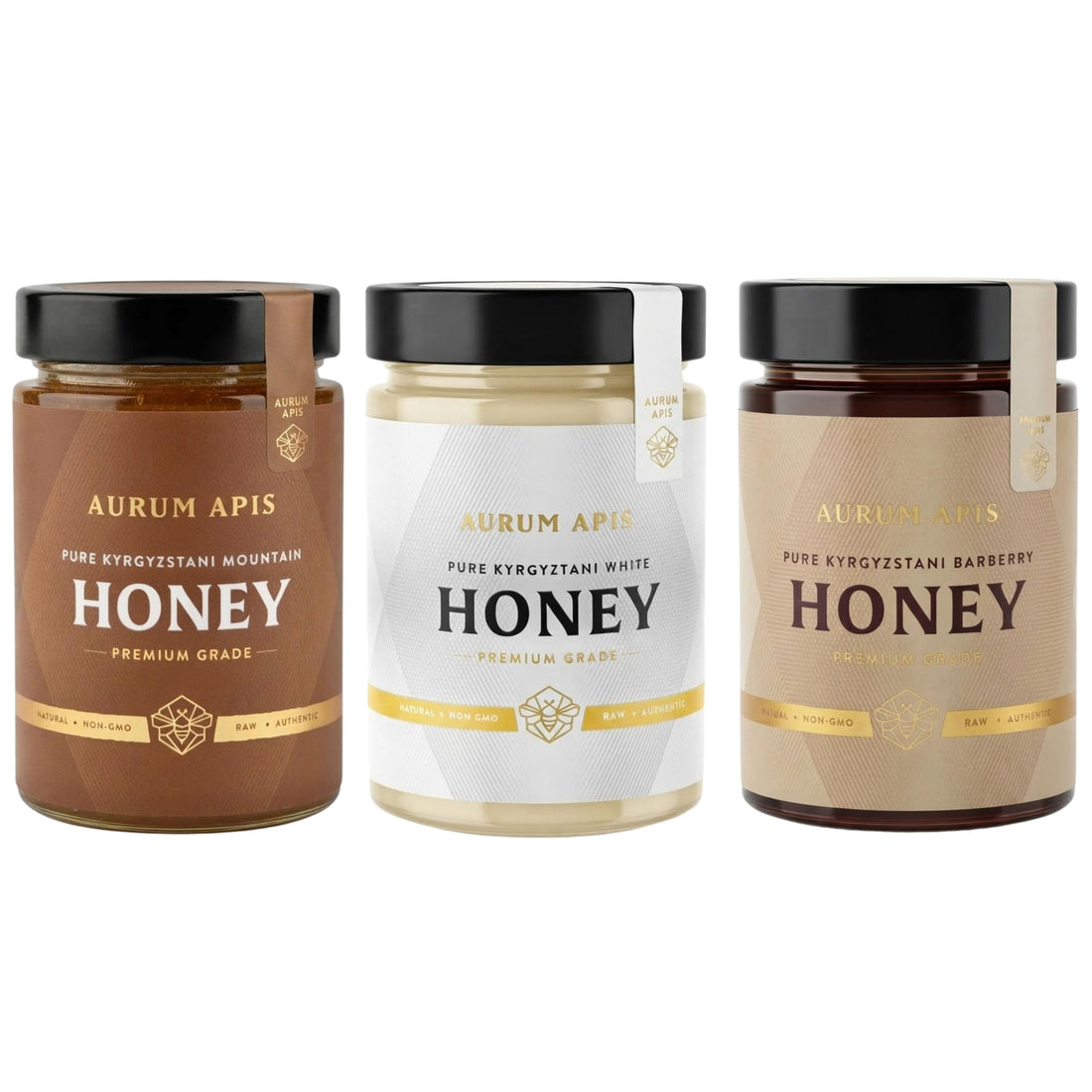 Kyrgyzstani Honey Gift Box- (Pack of 3) - 100% Pure Honey