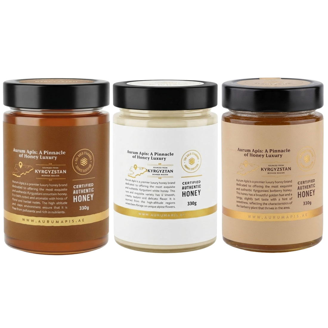 Kyrgyzstani Honey Gift Box- (Pack of 3) - 100% Pure Honey
