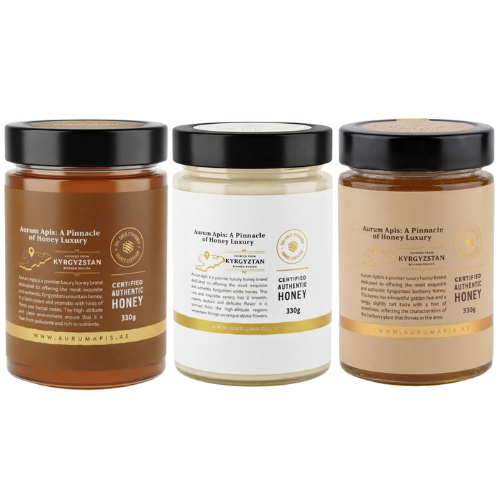 Kyrgyzstani Honey Gift Box- (Pack of 3) - 100% Pure Honey