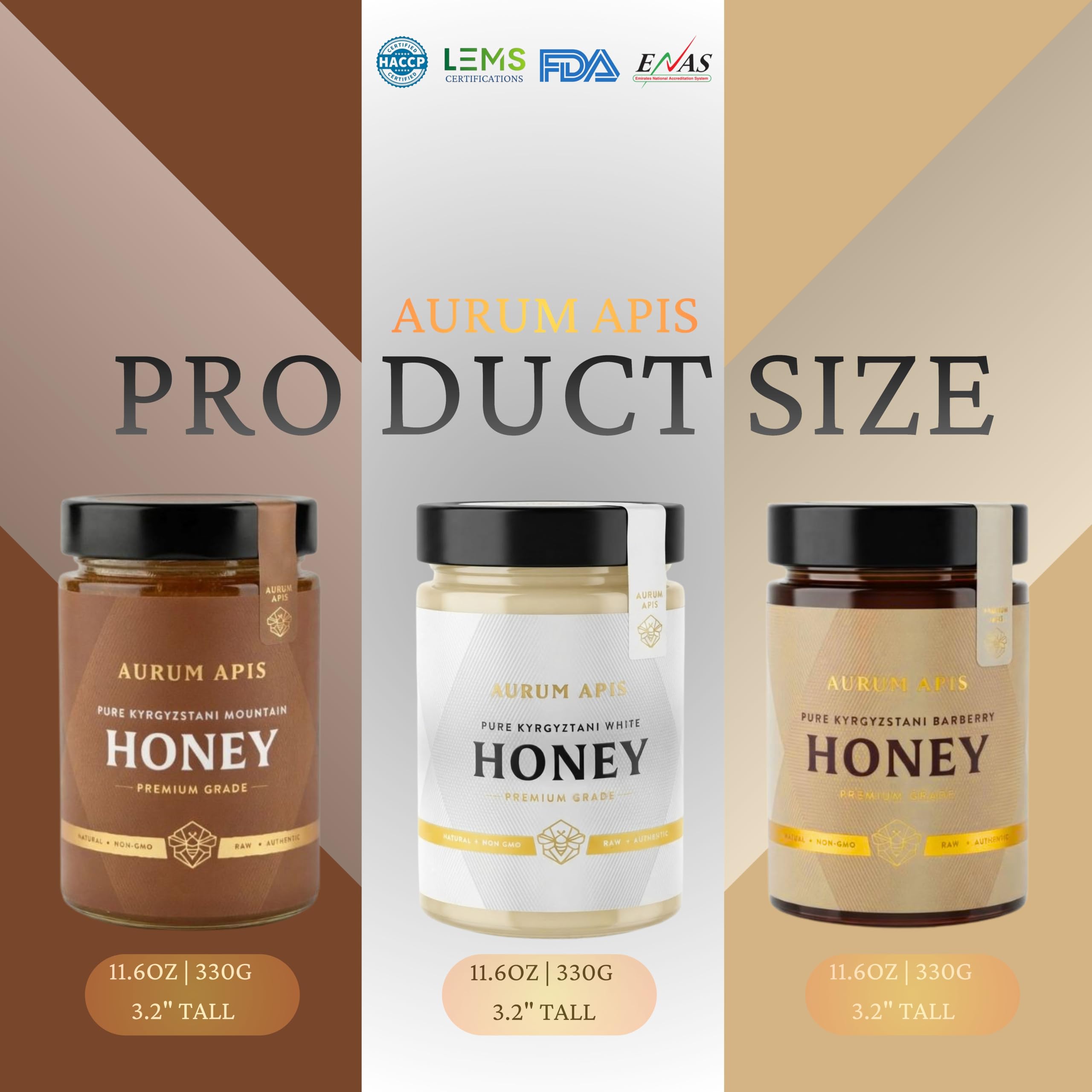 Kyrgyzstani Honey Gift Box- (Pack of 3) - 100% Pure Honey