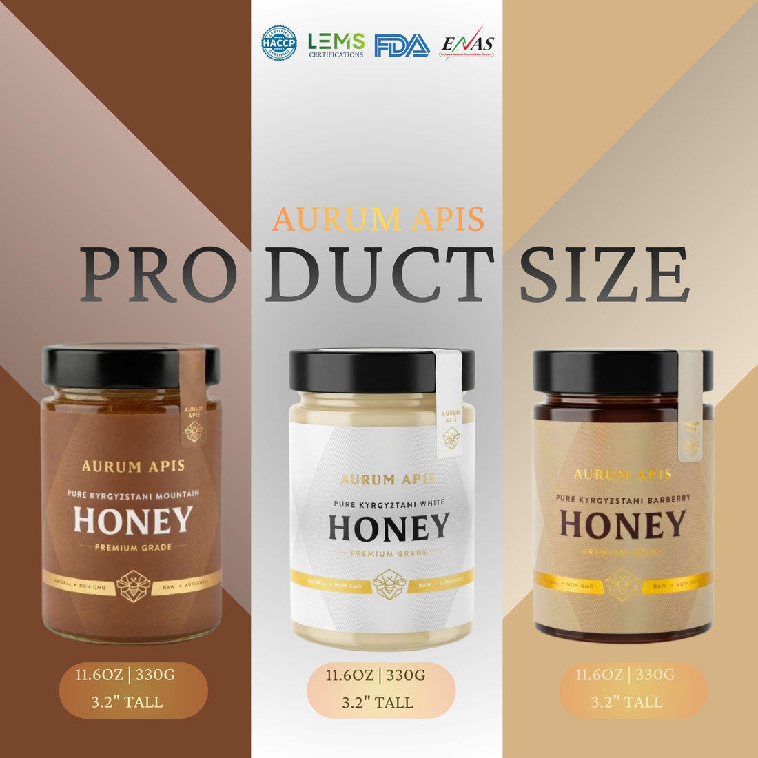 Kyrgyzstani Honey Gift Box- (Pack of 3) - 100% Pure Honey
