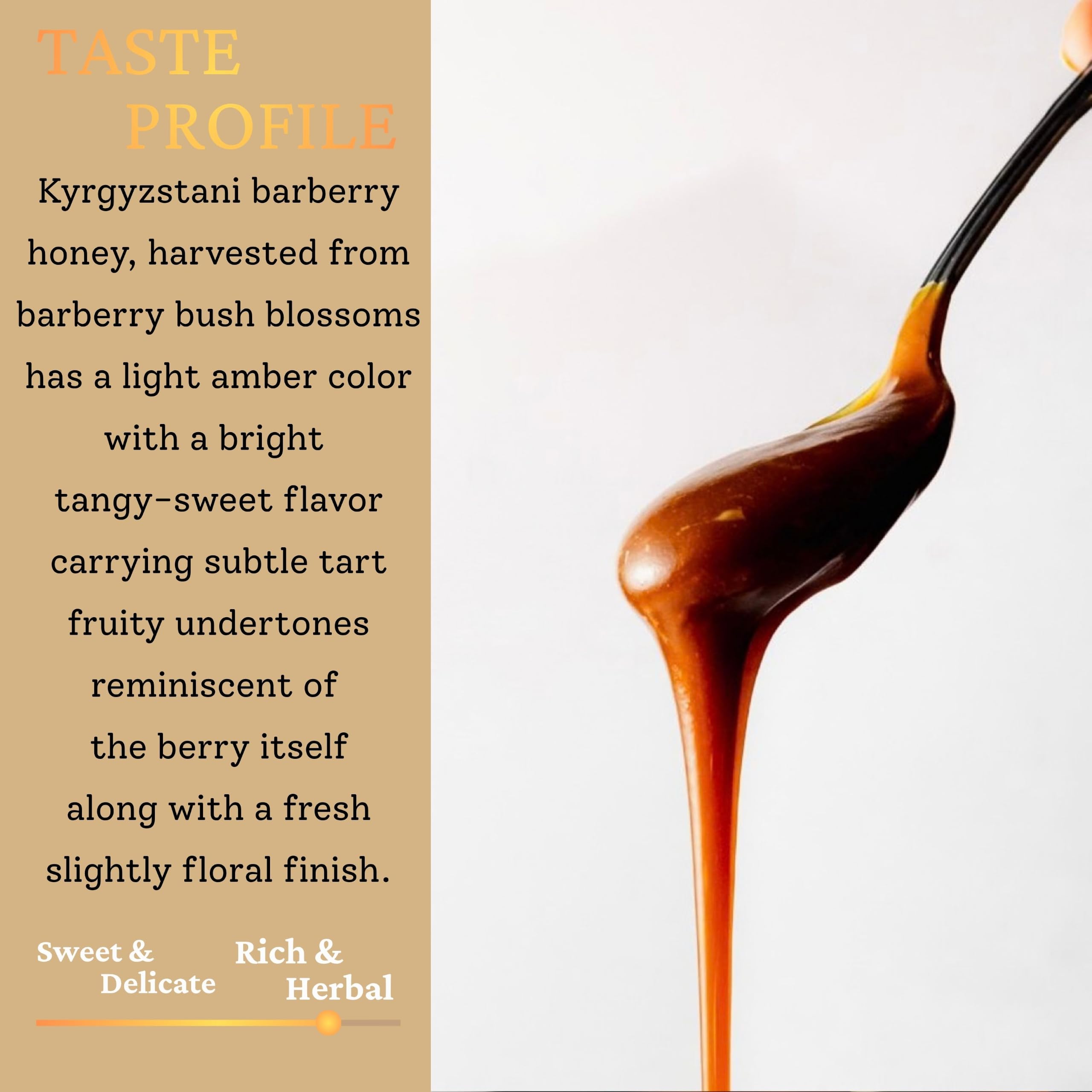 Kyrgyzstani Barberry Honey 100% Raw Organic Pure Honey