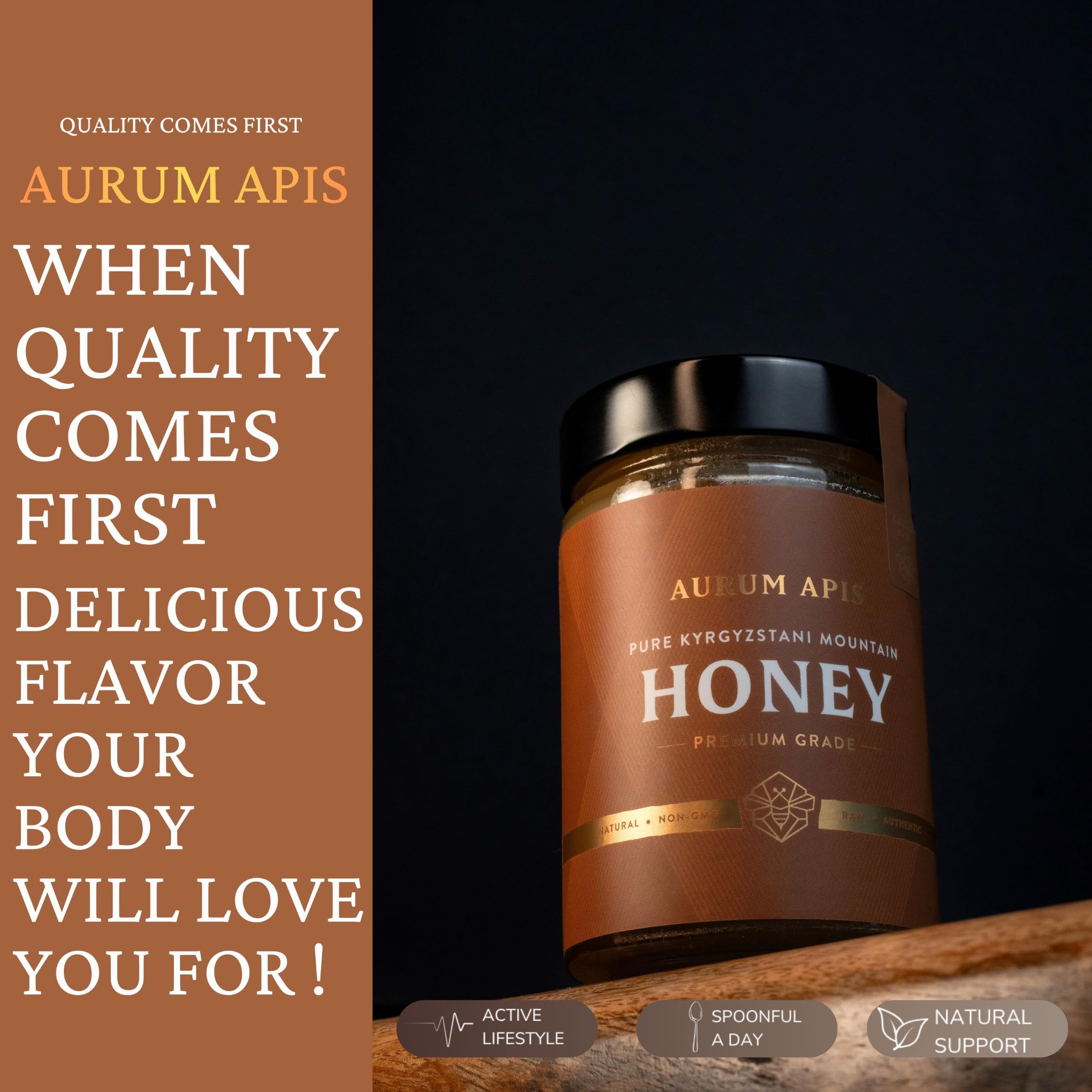 Kyrgyzstani Mountain Honey 100% Raw Organic Pure Honey