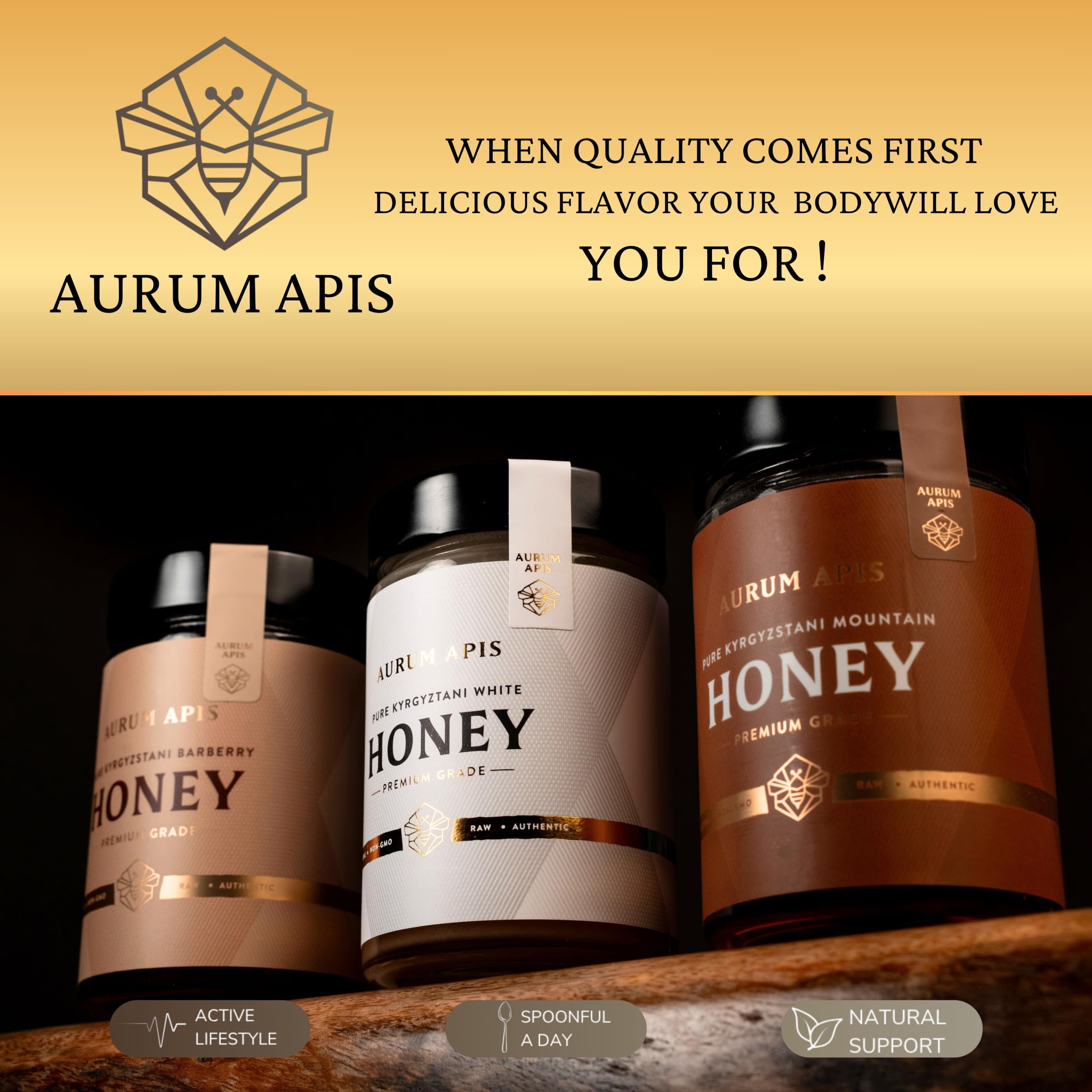 Kyrgyzstani Honey Gift Box- (Pack of 3) - 100% Pure Honey