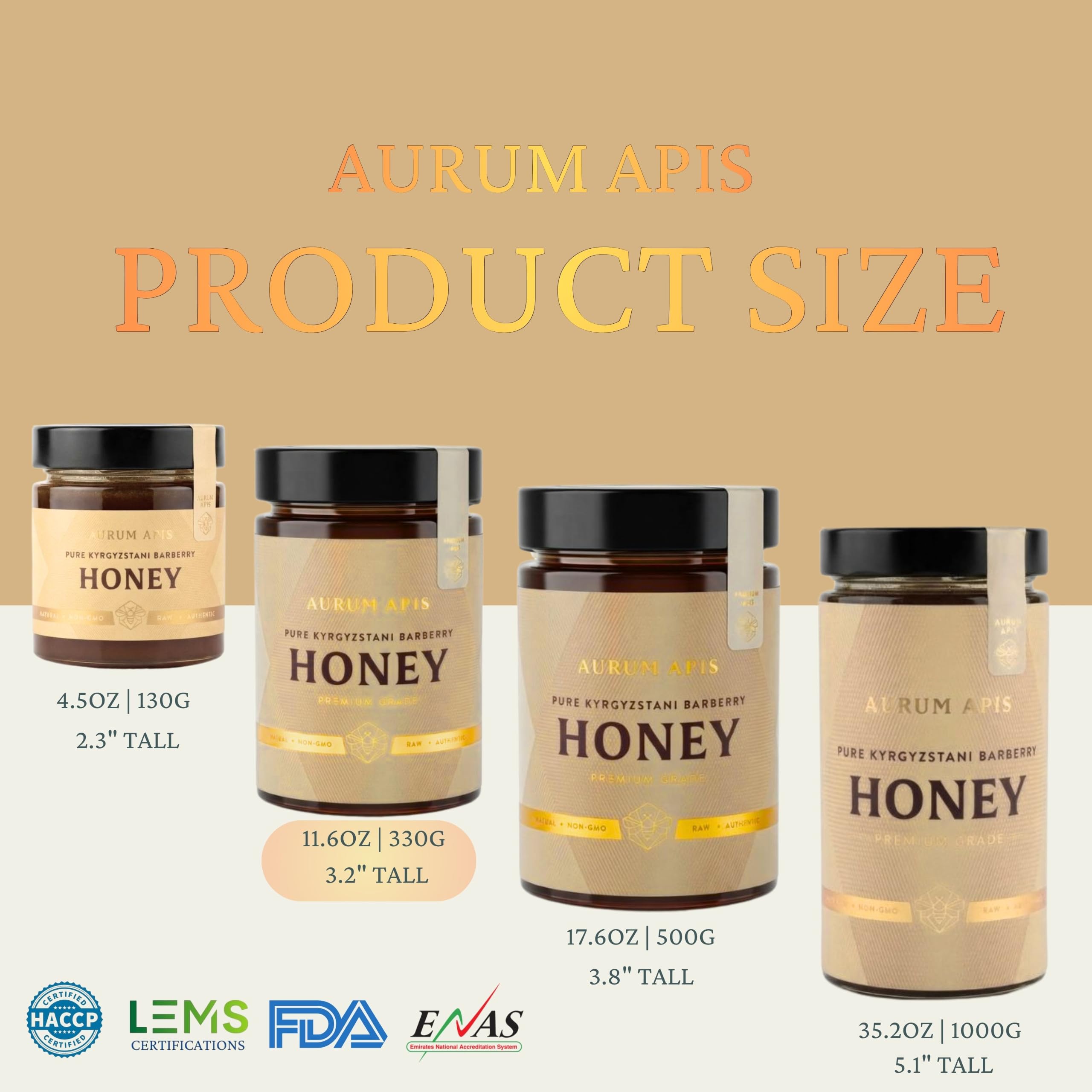 Kyrgyzstani Barberry Honey 100% Raw Organic Pure Honey