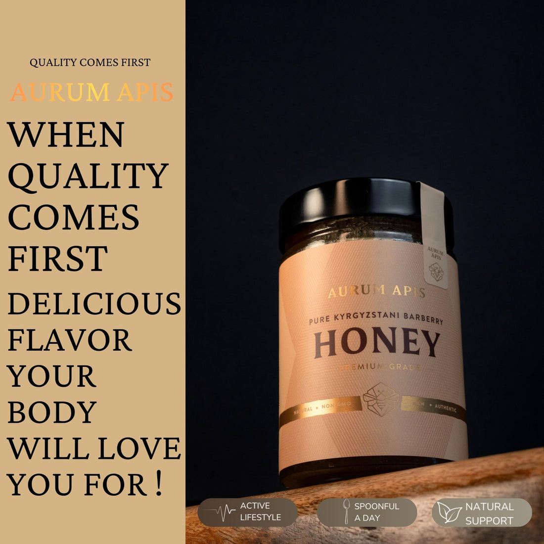 Kyrgyzstani Barberry Honey 100% Raw Organic Pure Honey