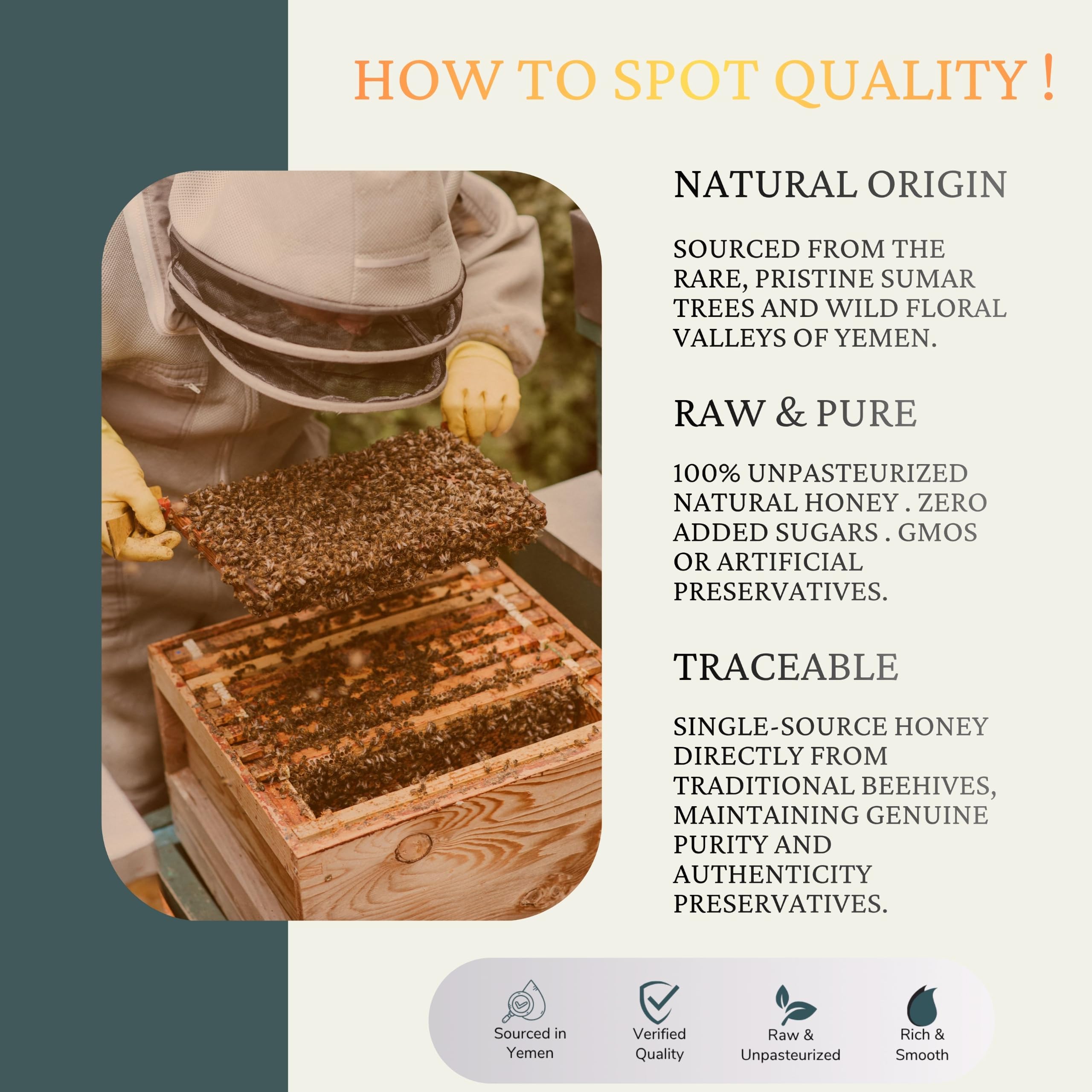 Yemeni Sumar Honey 100% Raw Organic Pure Honey