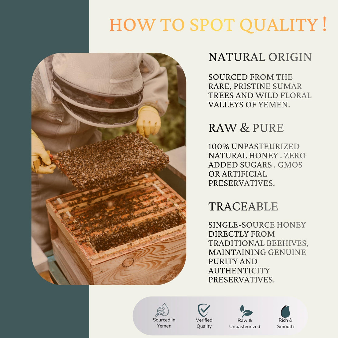 Yemeni Sumar Honey 100% Raw Organic Pure Honey