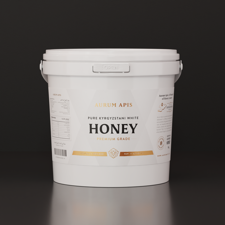 Kyrgyzstani White Honey Aurum Apis Premium - Raw & Pure Organic  - 5KG