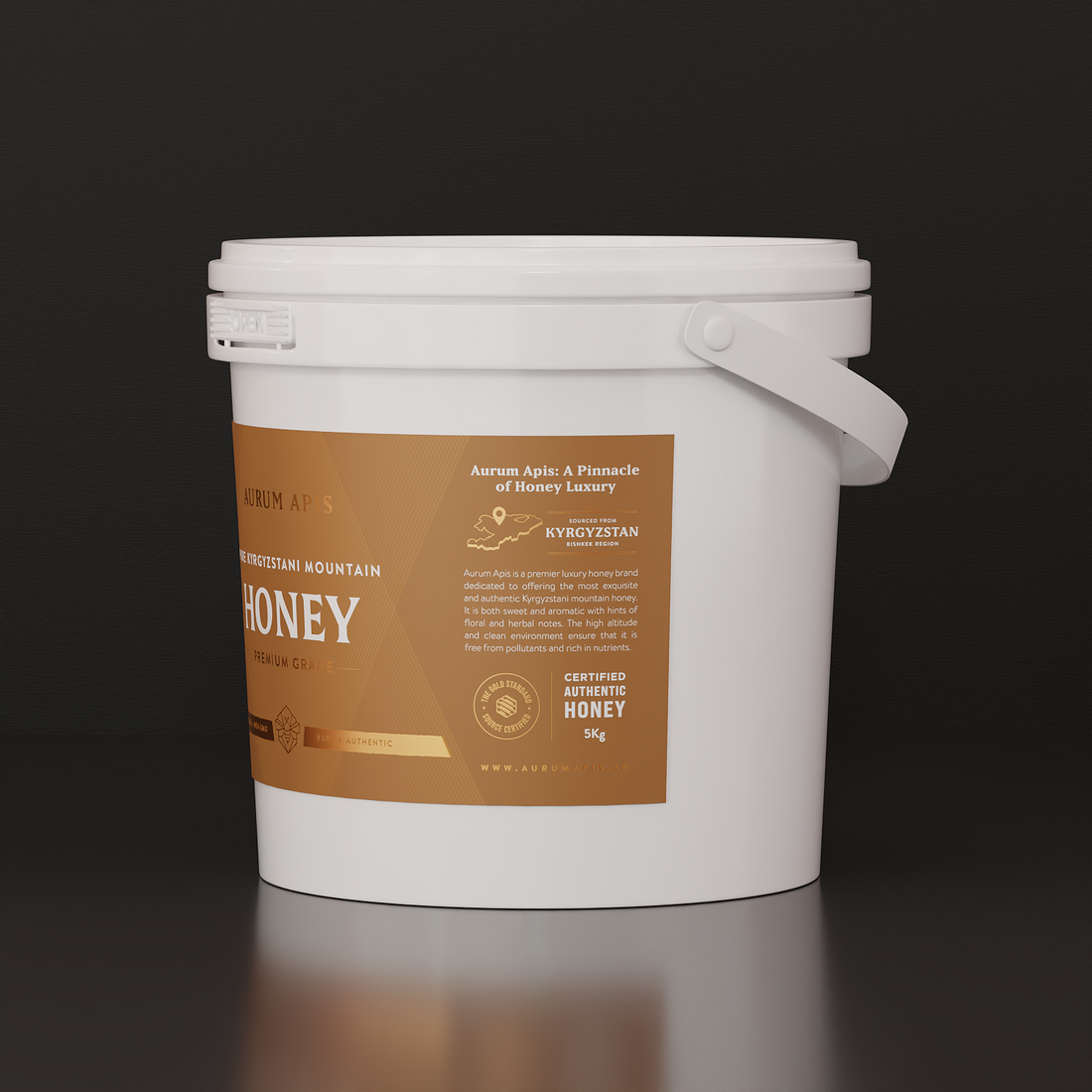 Kyrgyzstani Mountain Honey - Aurum Apis Premium Honey - Pure & Organic - 5KG