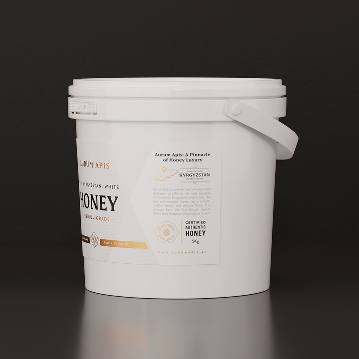 Kyrgyzstani White Honey Aurum Apis Premium - Raw & Pure Organic - 5KG