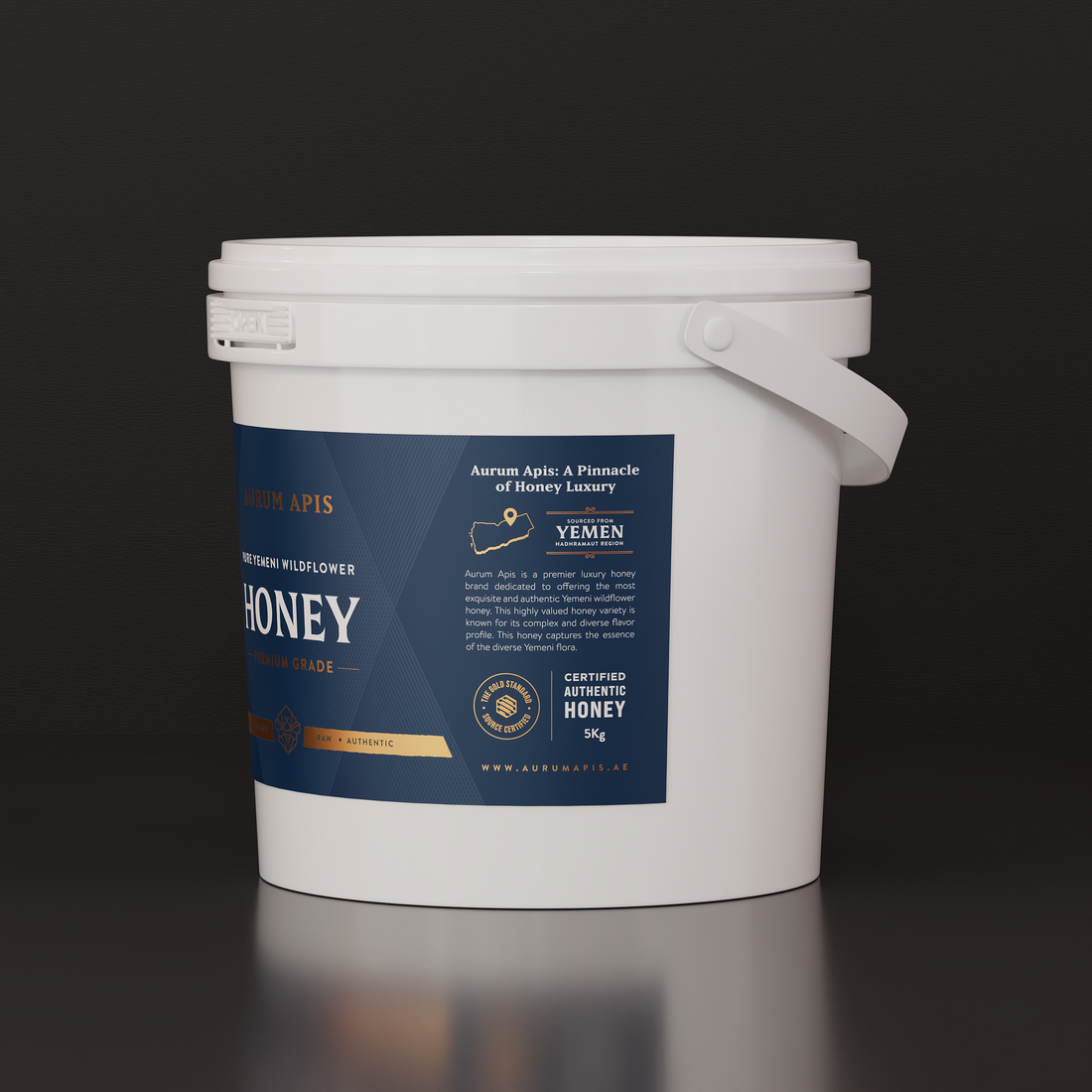 Yemeni Wildflower Honey Aurum Apis Premium Grade - Pure & Organic - 5KG
