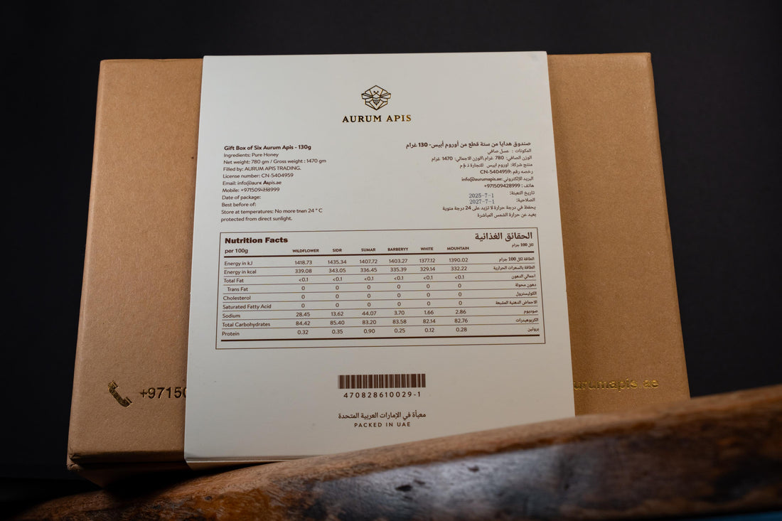 Yemeni & Kyrgyzstani Honey Gift Box (Pack of 6) - Premium Grade Raw Honey