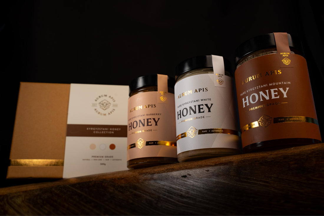Kyrgyzstani Honey Gift Box- (Pack of 3) Premium Grade Raw & Pure Honey