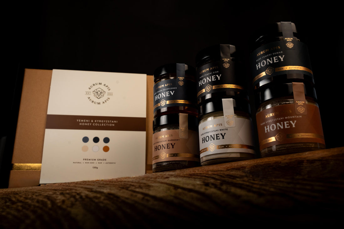 Yemeni & Kyrgyzstani Honey Gift Box (Pack of 6) - Premium Grade Raw Honey