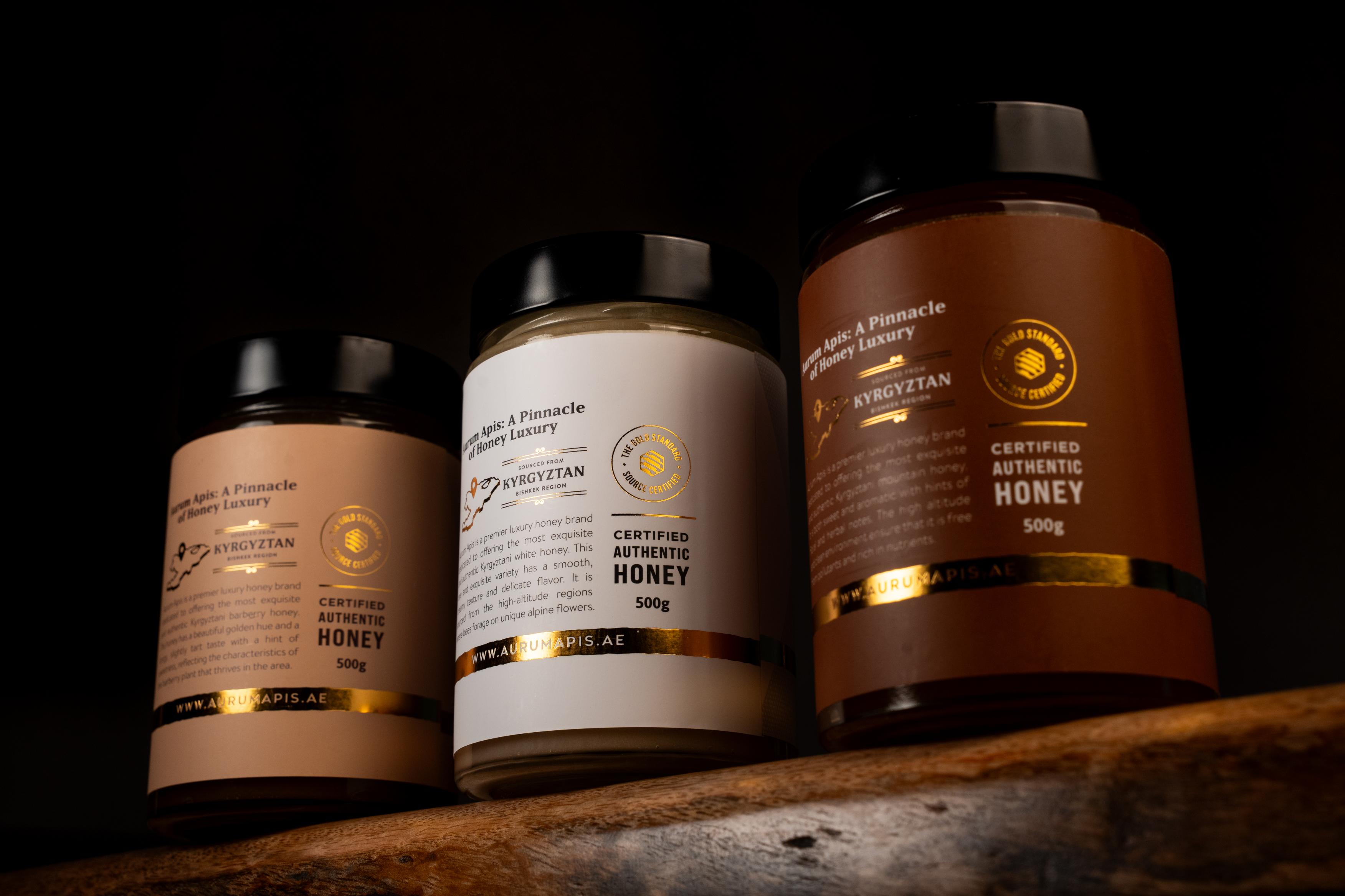 Kyrgyzstani Honey Gift Box- (Pack of 3) Premium Grade Raw & Pure Honey