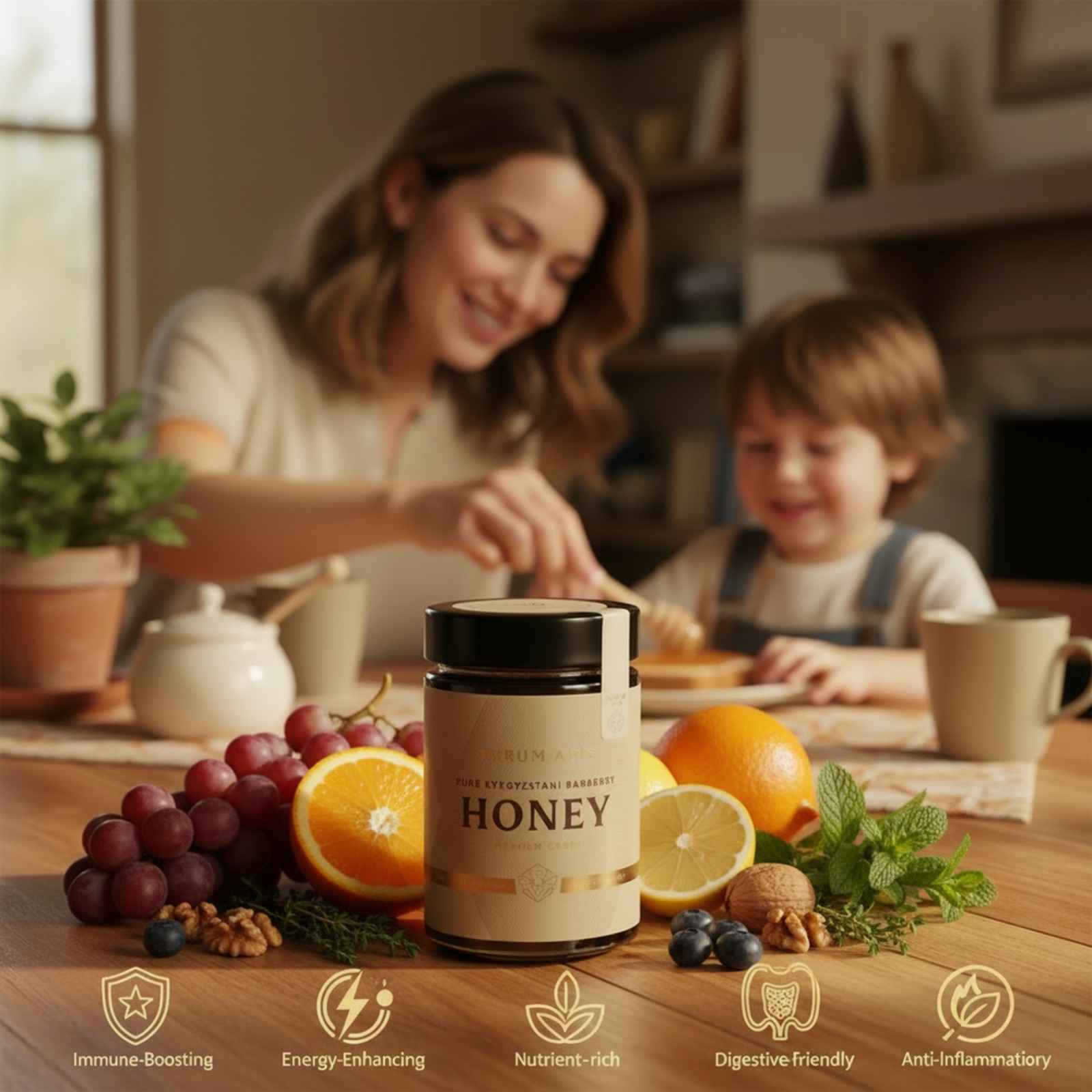 Kyrgyzstani Barberry Honey 100% Raw Organic Pure Honey