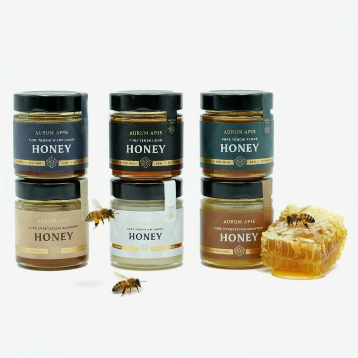 Yemeni & Kyrgyzstani Honey Gift Box (Pack of 6) - Premium Grade Raw Honey