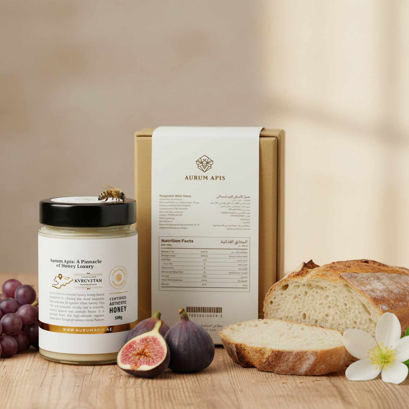 Kyrgyzstani White Honey 100% Raw Organic Pure Honey